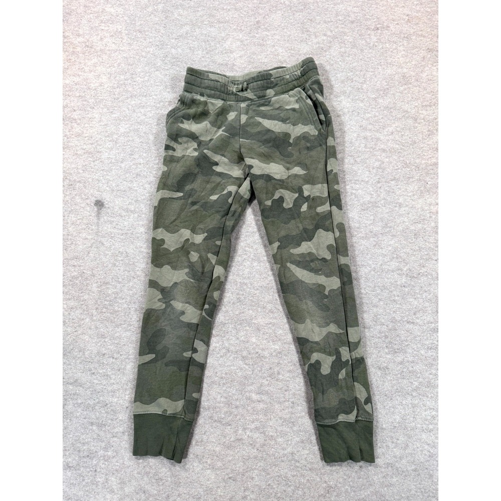 Old Navy Sweatpants Kids Medium 8 Olive Green Camouflage Cotton Fleece Lined